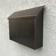 Large Dark Patina Mailbox Side View