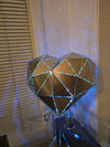 Low-Poly Stainless steel Heart Lamp – Modern Geometric Accent Lighting