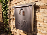 Extra Large Copper Mailbox with embossed house numbers
