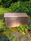 Handmade Embossed Copper Mailbox – Medium Flush Mount with Brushed copper finish Finish