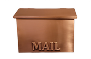 Handmade Large Copper Mailbox – Flush Mount Rustic Mailbox for Outdoor Use