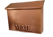 Handmade Large Copper Mailbox – Flush Mount Rustic Mailbox for Outdoor Use