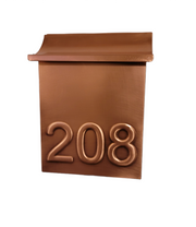 Vertical Wall Mount Mailbox With House Number, Modern Outdoor Mailbox