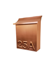 Vertical Wall Mount Mailbox With House Number, Modern Outdoor Mailbox