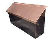 Handmade Horizontal Copper Mailbox – Flush Mount Rustic Mailbox for Outdoor Use