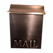 Handmade Vertical Copper Mailbox – Flush Mount Rustic Mailbox for Outdoor Use