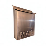 Handmade Vertical Copper Mailbox – Flush Mount Rustic Mailbox for Outdoor Use