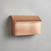 Brushed Copper Mailbox Front View