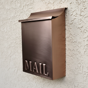 Brushed Copper Mailbox Side Profile
