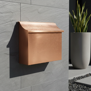 Brushed Copper Mailbox Square