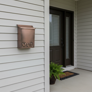 Curved Lid Mailbox on House Siding