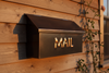 Embossed MAIL Mailbox on Cedar Siding