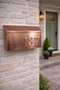 Handmade Brushed Copper Mailbox with Embossed Numbers – Medium Flush Mount | Cu-Copper Design