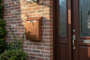 Artisan Locking Copper Mailbox – Extra Large Brushed Copper, Secure Wall Mount with Cam Lock
