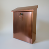 Artisan Locking Copper Mailbox – Extra Large Brushed Copper, Secure Wall Mount with Cam Lock