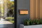 Handmade horizontal brushed copper mailbox - hero banner
