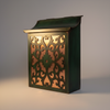 Artisan Laser-Cut Floral Copper Mailbox – Dark Patina & Brushed Copper, Vertical Wall Mount
