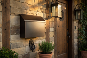 Handmade large dark patina copper mailbox - hero banner