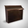 Artisan Large Dark Patina Copper Mailbox – Oversized 11" x 14" Flush Mount Outdoor Mailbox