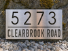 Handmade Brushed Stainless Steel Address Plaque –  Horizontal House Sign