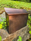 Artisan Large Dark Patina Copper Mailbox – Oversized 11" x 14" Flush Mount Outdoor Mailbox