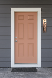 Custom Vertical House Number Sign, 16oz Real Copper House Plaque