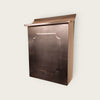 Handmade Extra Large Embossed Brushed Copper Mailbox – Decorative Flush Mount