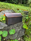 Handmade Patina Copper Mailbox – Flush Mount Rustic Mailbox for Outdoor Use