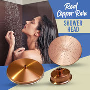 Rain Fall Shower Head, 7.5" Copper Rain Shower Head for Indoor Outdoor