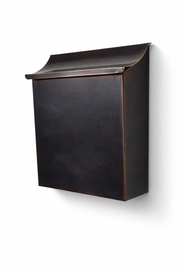 Handcrafted Extra Large Patina Copper Mailbox – Maximum Height Flush Mount