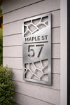 Modern Stainless Steel Address Sign – Custom House Numbers & Street Name