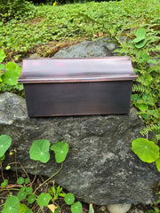 Handmade Patina Copper Mailbox – Flush Mount Rustic Mailbox for Outdoor Use