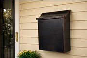 Handcrafted Extra Large Patina Copper Mailbox – Maximum Height Flush Mount