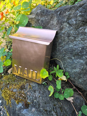 Copper Mailbox with Embossed MAIL or POST – Classic Flush Mount