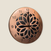 Copper Wall Clock, Laser Cut Personalized Round Wall Clock