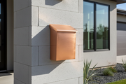 Vertical Brushed Copper Mailbox Modern Home