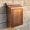Vertical Copper Mailbox Artistic Angle